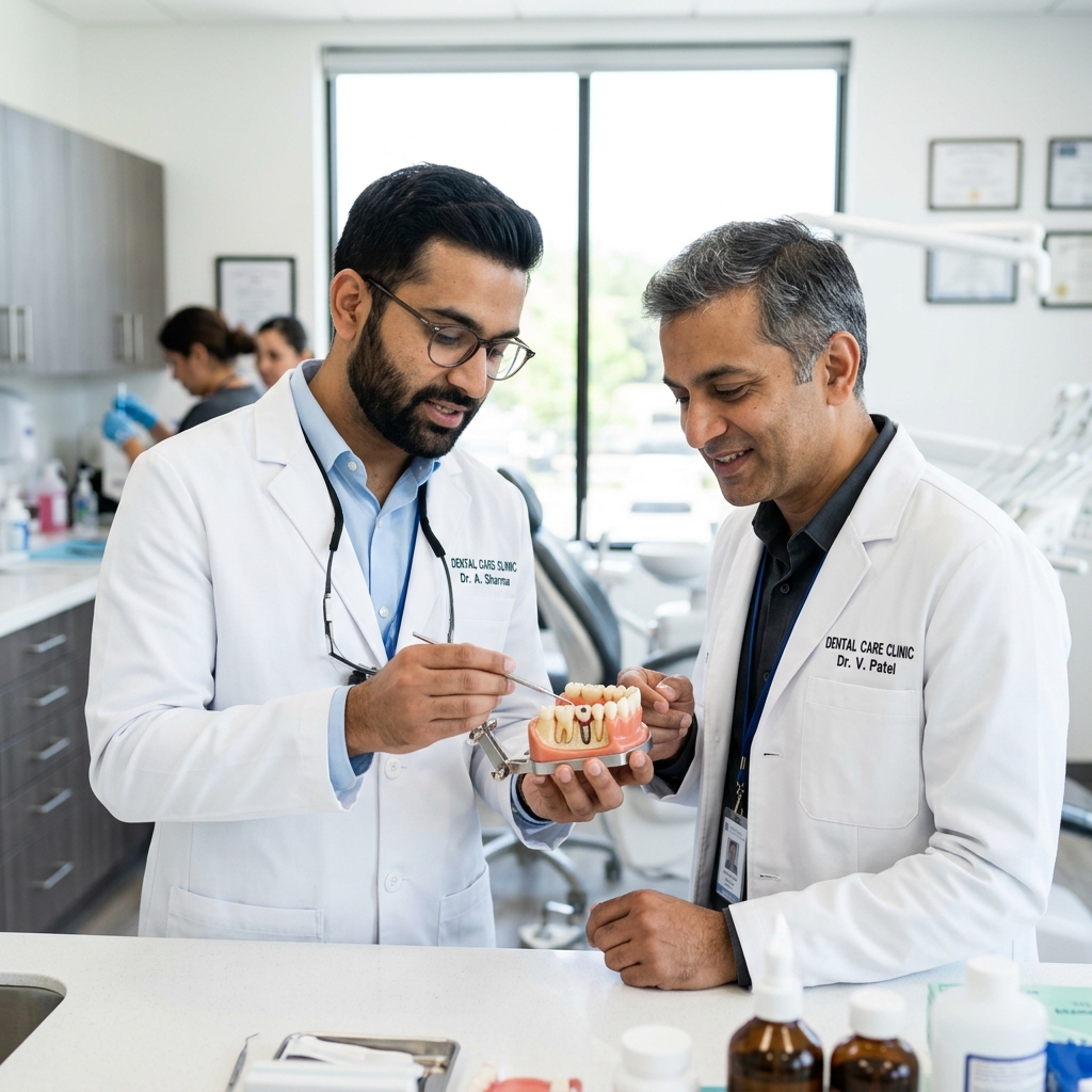 Expert dental specialists in consultation