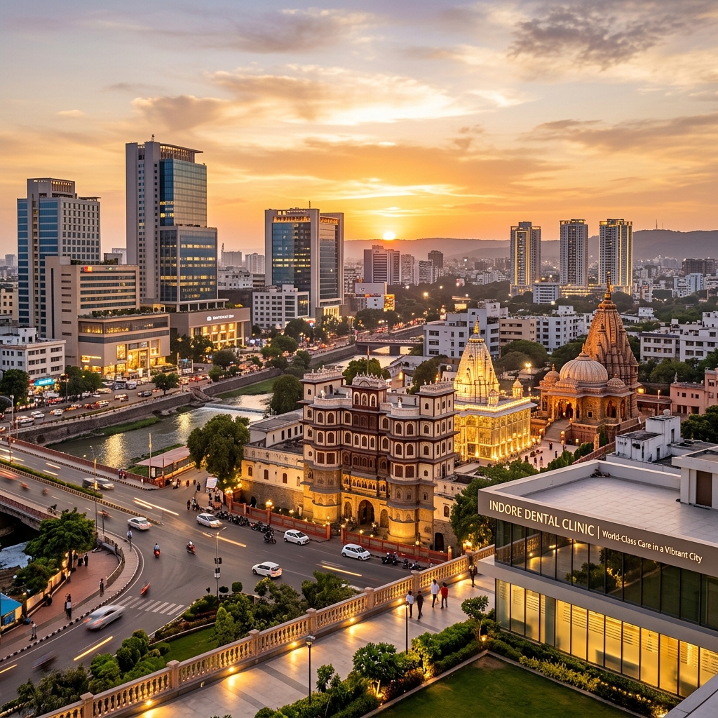 Beautiful Indore cityscape for dental tourism